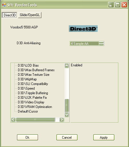 Media asset (photo, screenshot, or image in full size) related to contents posted at 3dfxzone.it | Image Name: sfft_voodoo_tools_direct3d_3.png